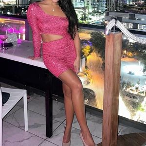 Pink Sequins Dress